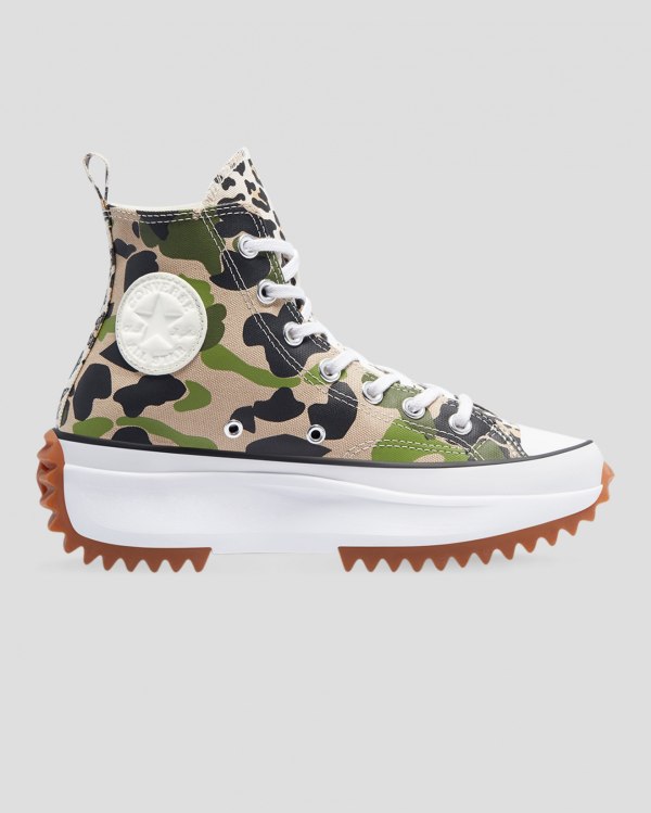 Converse Run Star Hike Wild Archive Camo Sko Danmark - Converse Høje Sneakers Dame - 28531IPFJ